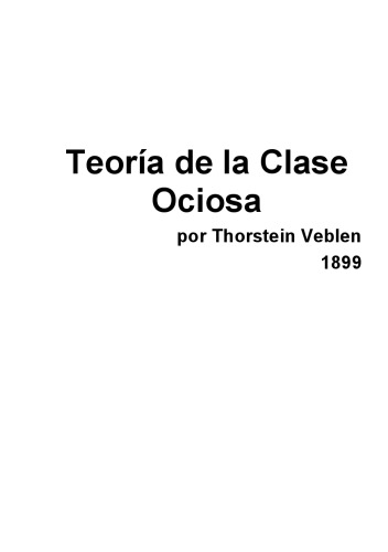 Teoría de la Clase Ociosa