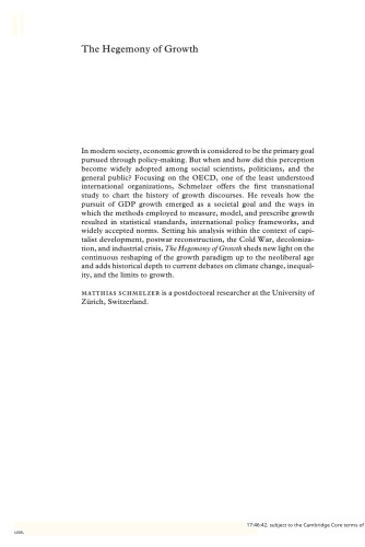 The Hegemony of Growth: The OECD and the Making of the Economic Growth Paradigm