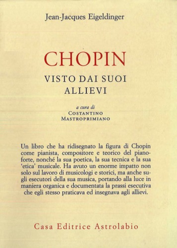 Chopin visto dai suoi allievi