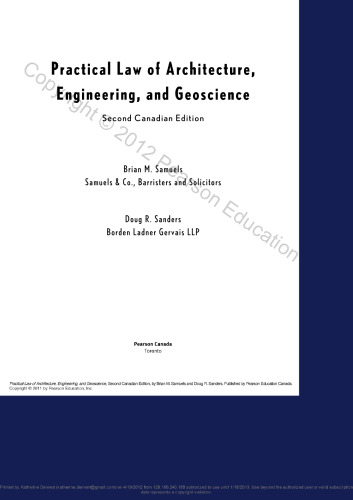 Practical Law of Architecture, Engineering, and Geoscience