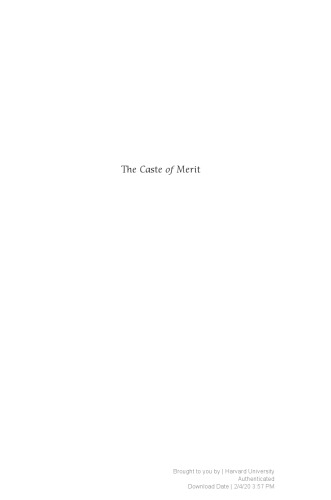 The Caste of Merit: Engineering Education in India