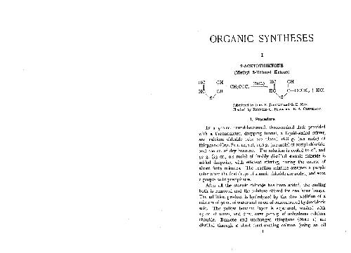 Organic Syntheses