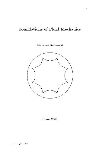 Foundations of Fluid Dynamics 