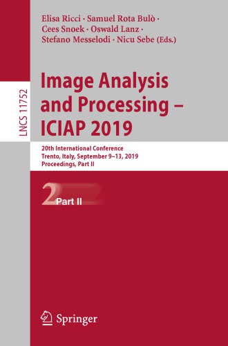 Image Analysis and Processing – ICIAP 2019: 20th International Conference, Trento, Italy, September 9–13, 2019, Proceedings, Part II