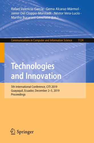 Technologies and Innovation: 5th International Conference, CITI 2019, Guayaquil, Ecuador, December 2–5, 2019, Proceedings