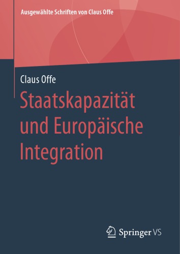 Staatskapazität und Europäische Integration