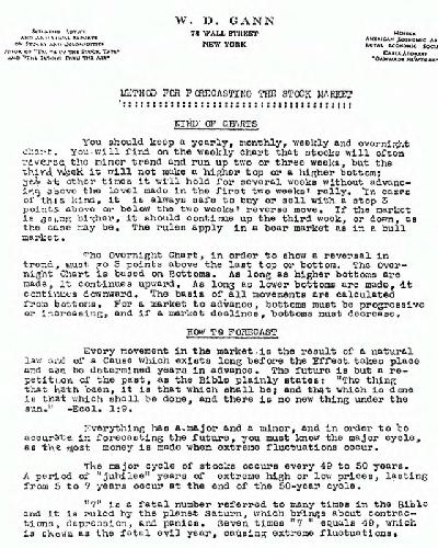 Method for Forecasting the Stock Market