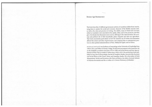 Bronze Age Bureaucracy: Writing and the Practice of Government in Assyria