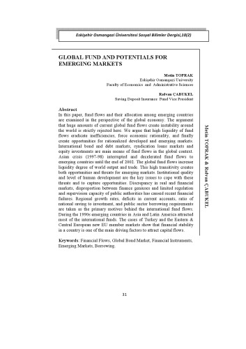 Global Fund Flows and Potentials for Emerging Markets