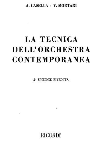 La tecnica dell'orchestra contemporanea