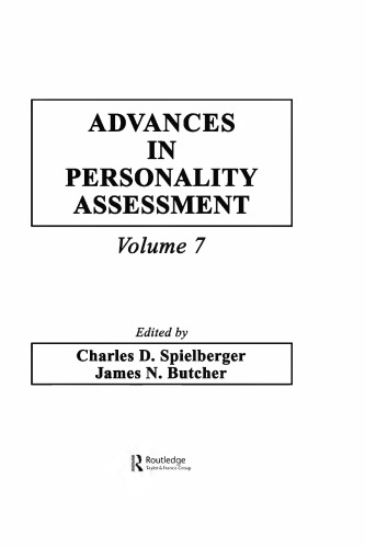 Advances in Personality Assessment : Volume 7