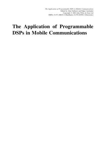 The Application of Programmable DSPs in Mobile Communications