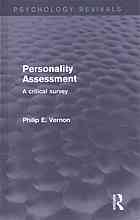 Personality assessment : a critical survey
