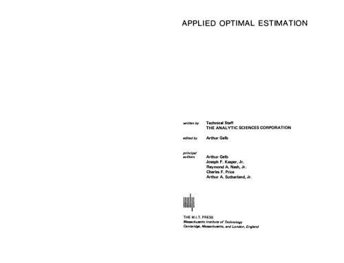 Applied optimal estimation