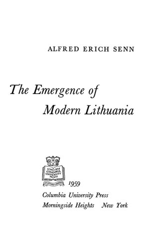 The emergence of modern Lithuania