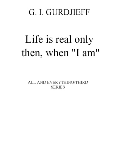 Life Is Real Only Then When I Am