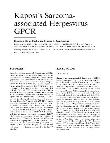 Kaposi's Sarcoma-associated Herpesvirus GPCR