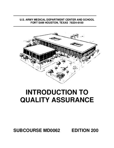 Introduction to Quality Assurance MD0062