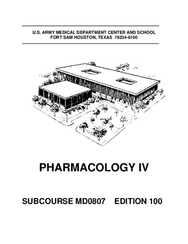 Pharmacology IV MD0807