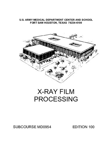 X-Ray Film Processing MD0954