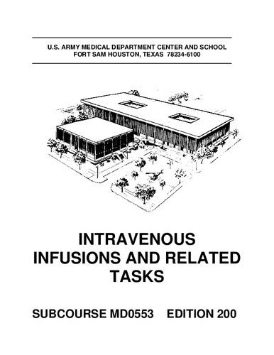 Intravenous Infusions and Related Tasks MD0553