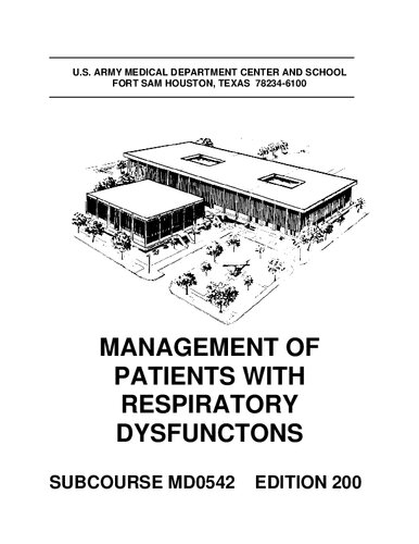 Management of Patients with Respiratory Dysfunctions MD0542