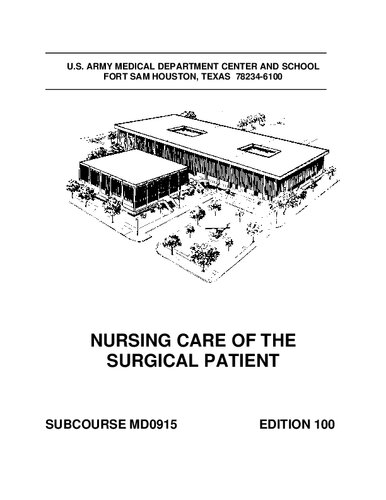 Nursing Care of the Surgical Patient MD0915