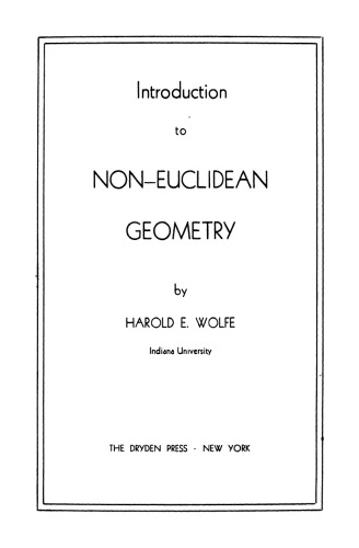 Introduction to Non-Euclidean Geometry