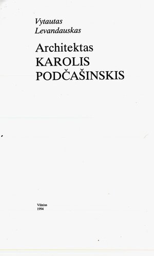 Architektas Karolis Podčašinskis