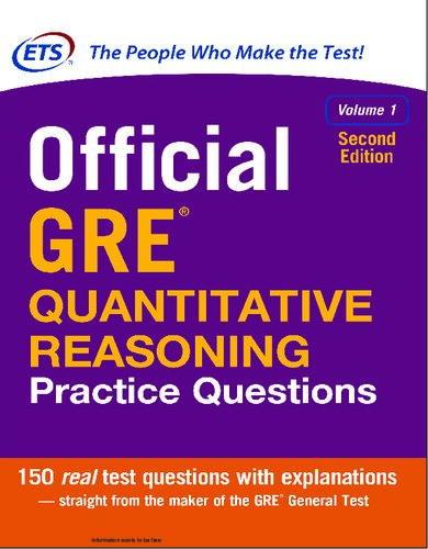 Official GRE Quantitative Reasoning Practice Questions, Second Edition