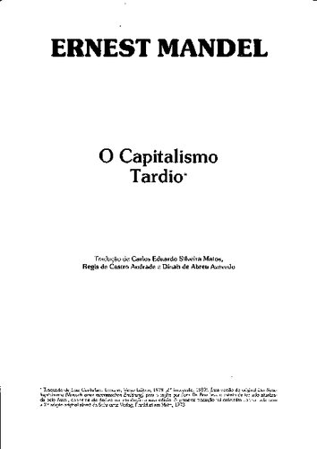 O Capitalismo Tardio