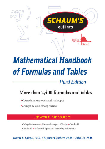 Mathematical Handbook of Formulas and Tables
