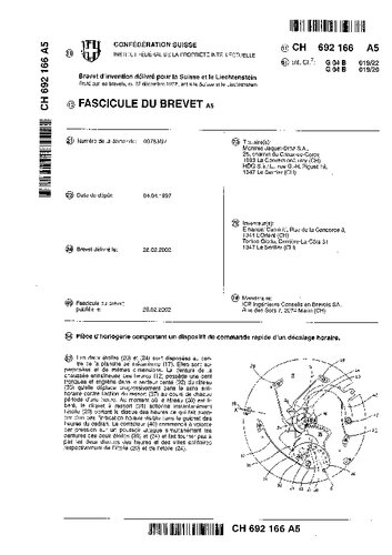 Jaquet Droz , Horology , Automaton Patents