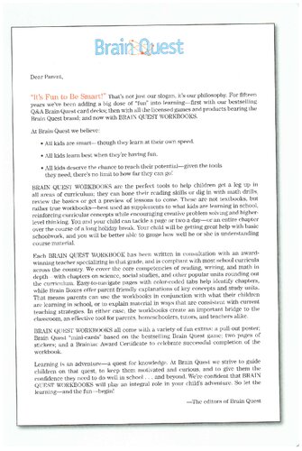 Brain Quest Grade 1 Workbook