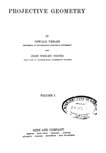 Projective geometry vol I