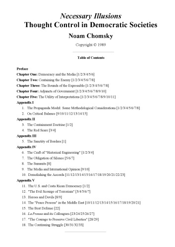 Necessary Illusions- Thought Control In Democratic Societies