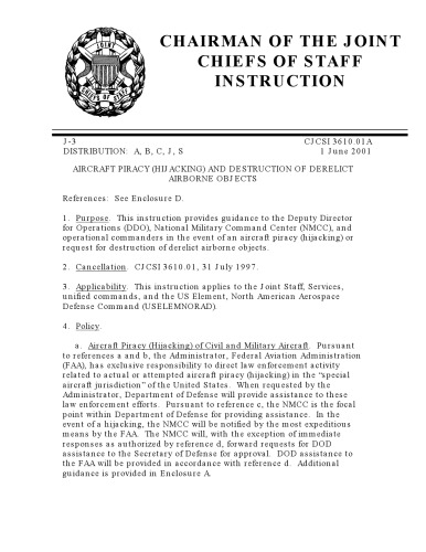NORAD Intercept Procedure
