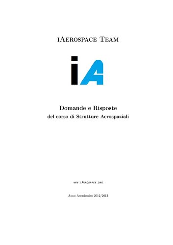 Domande e Risposte del corso di Strutture Aerospaziali