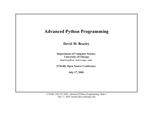 Advanced Python Programming