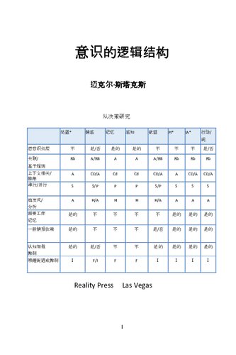 意识的逻辑结构