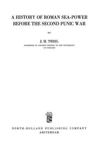 A History of Roman Sea-Power Before the Second Punic War