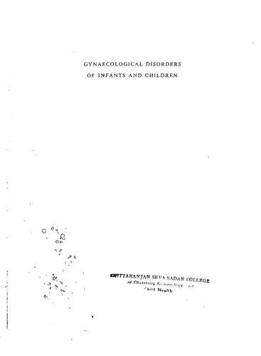 Gynaecological Disorders of Infants and Children
