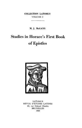 Studies in Horace's First Book of Epistles