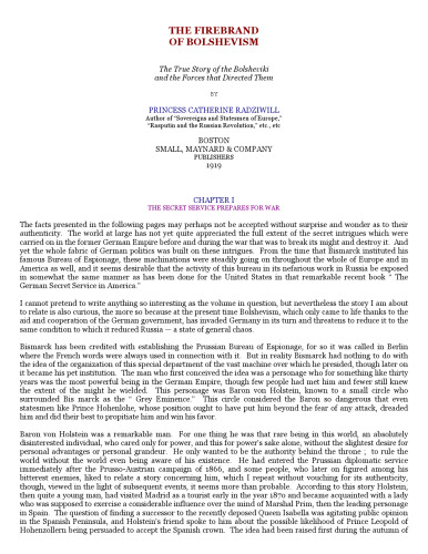 Firebrand of Bolshevism - True Story of the Bolsheviki