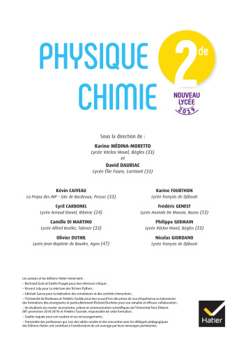 Physique-chimie 2de Éd. 2019 - Livre élève