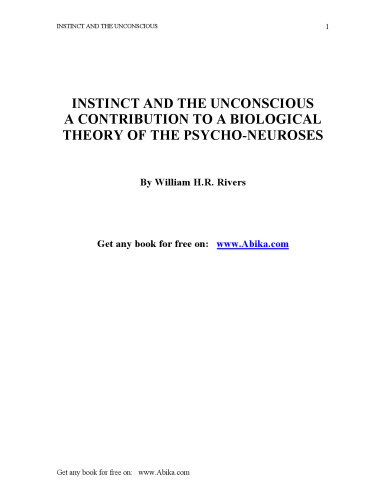 Instinct and the unconscious - a contribution to a biological theory of psycho-neuroses