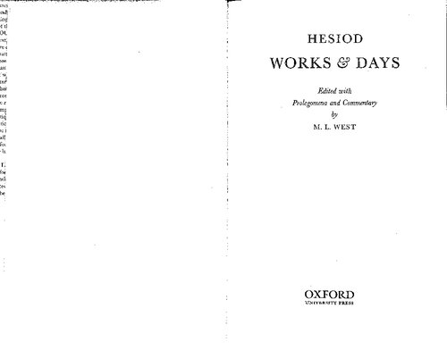 Hesiod: Works and Days