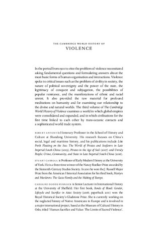 The Cambridge World History of Violence: Volume 3
