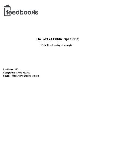 The Art of Public Speaking