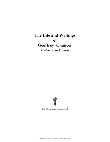 The life and writings of Geoffrey Chaucer